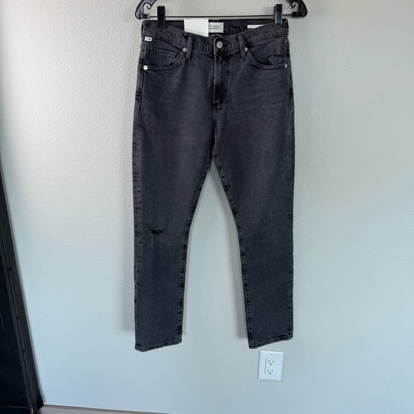 New Citizens of Humanity Skyla Mid Rise Cigarette Jeans Covert Black Denim 26 - Picture 3 of 16